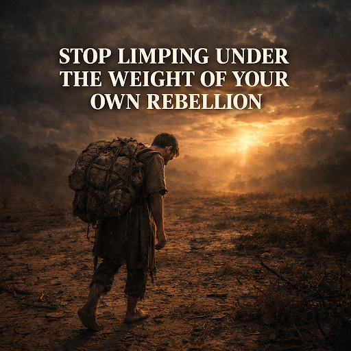 STOP LIMPING UNDER THE WEIGHT OF YOUR OWN REBELLION