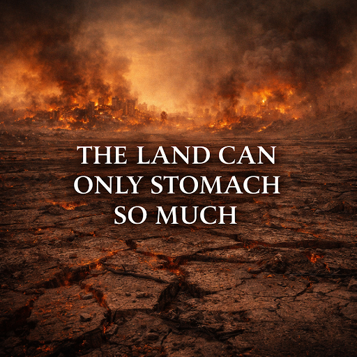 THE LAND CAN ONLY STOMACH SO MUCH