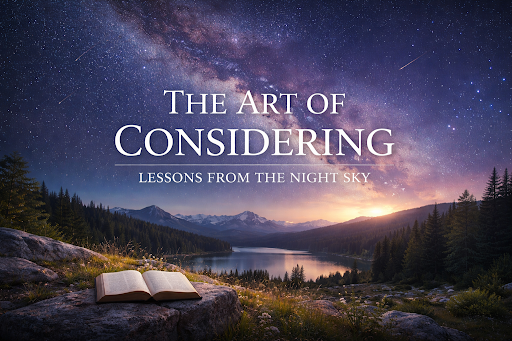 THE ART OF CONSIDERING: LESSONS FROM THE NIGHT SKY