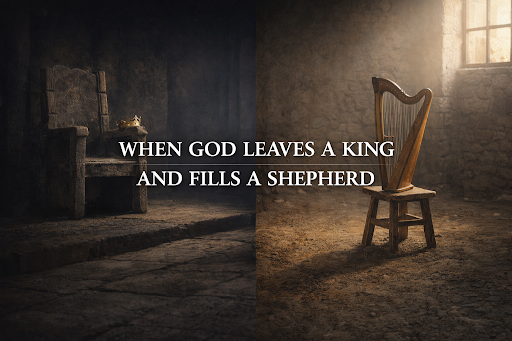 WHEN GOD LEAVES A KING AND FILLS A SHEPHERD 